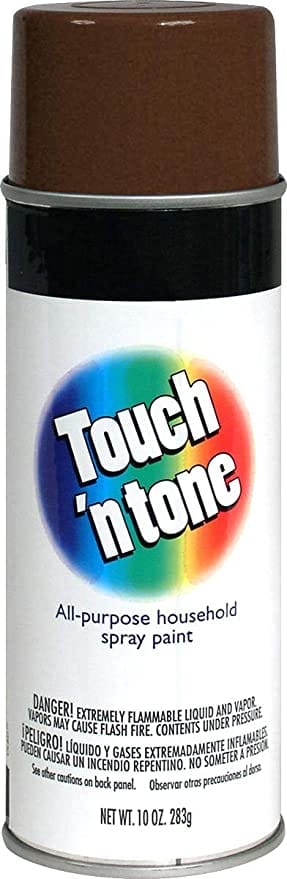 Touch N Tone Spray Paint, General Purpose, Oil Formula, Interior and Exterior Use, 20 Minutes Dry Time. Ideal for Plastic Metal, Wood, Ceramic, Concrete, Paper and More Touch N Tone Spray Paint, General Purpose, Oil Formula, Interior and Exterior Use, 20 Minutes Dry Time. Ideal for Plastic Metal, Wood, Ceramic, Concrete, Paper and More